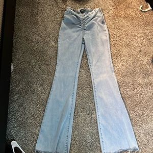 wild and fable light wash low rise flare jeans